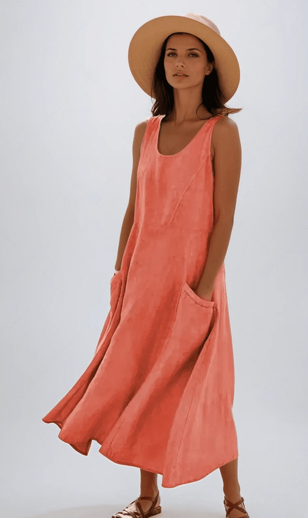 Liam - Stylish maxi dress with pockets for effortless comfort