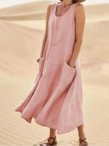 Liam - Stylish maxi dress with pockets for effortless comfort