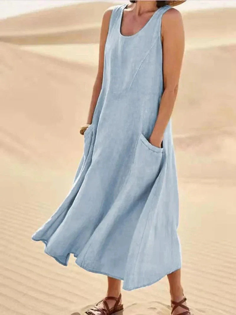 Liam - Stylish maxi dress with pockets for effortless comfort