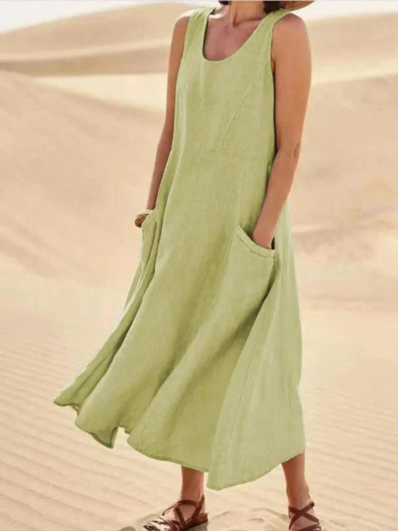 Liam - Stylish maxi dress with pockets for effortless comfort