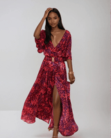 Lila - Chic and versatile maxi wrap dress for every occasion