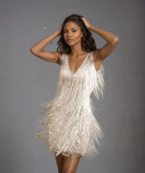 LUCAS - Elegant Mini Dress with Trendy Tassels for Every Occasion