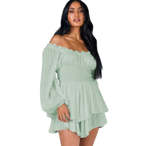 Megan Off-Shoulder Summer Dress with Ruffles - Chic & Breezy